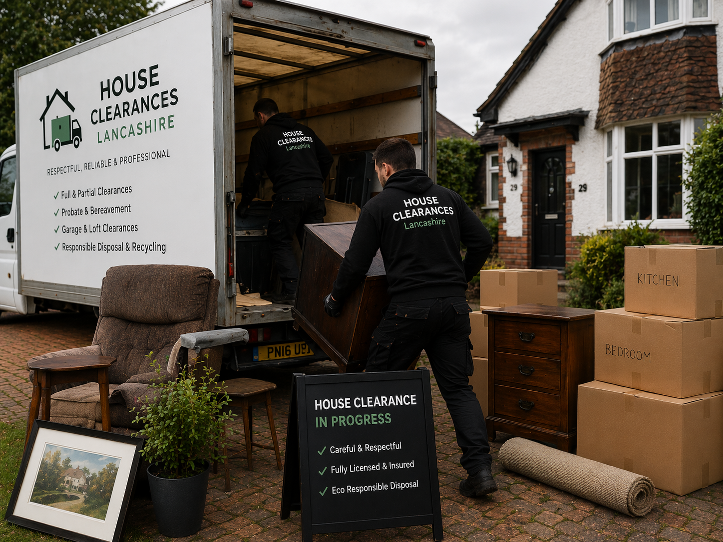 House Clearances Lancashire in progress